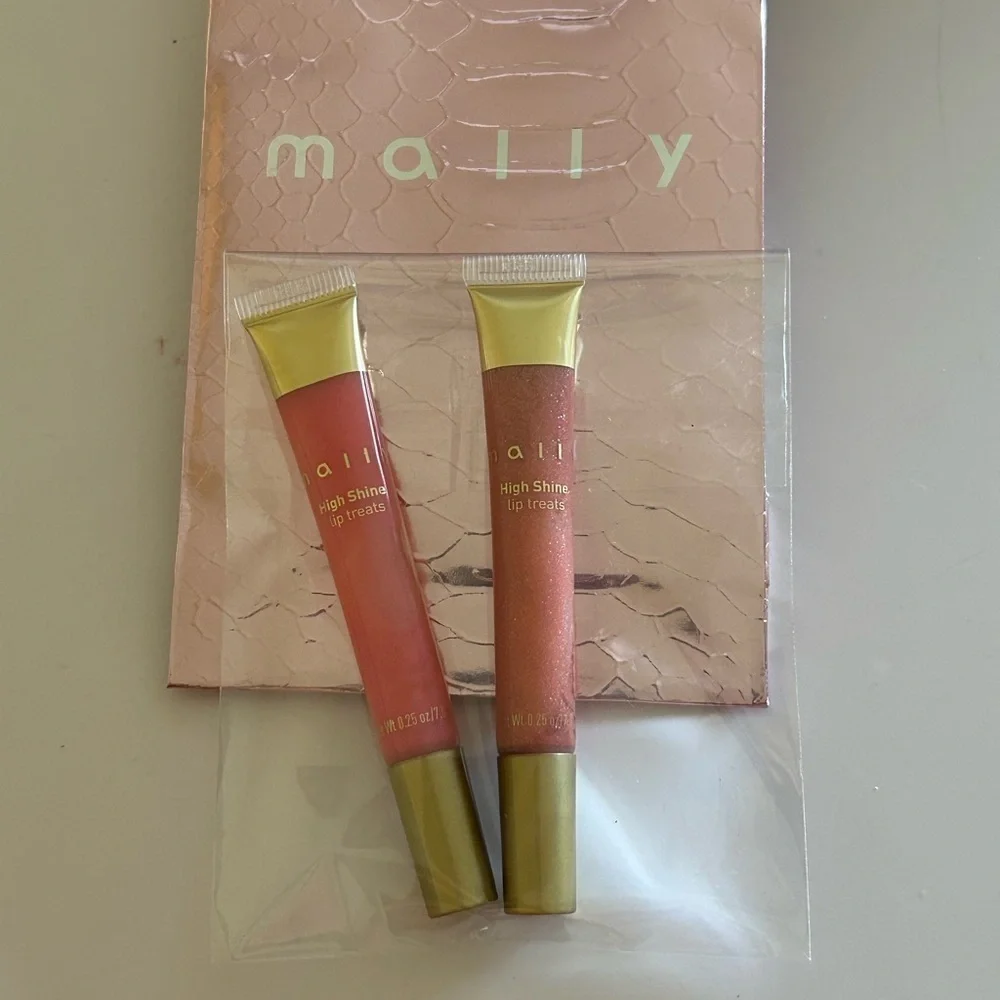 Mally Beauty High Shine Lip Treats (LOT OF 2 LIP TREATS + Gift Bag)  BRAND NEW